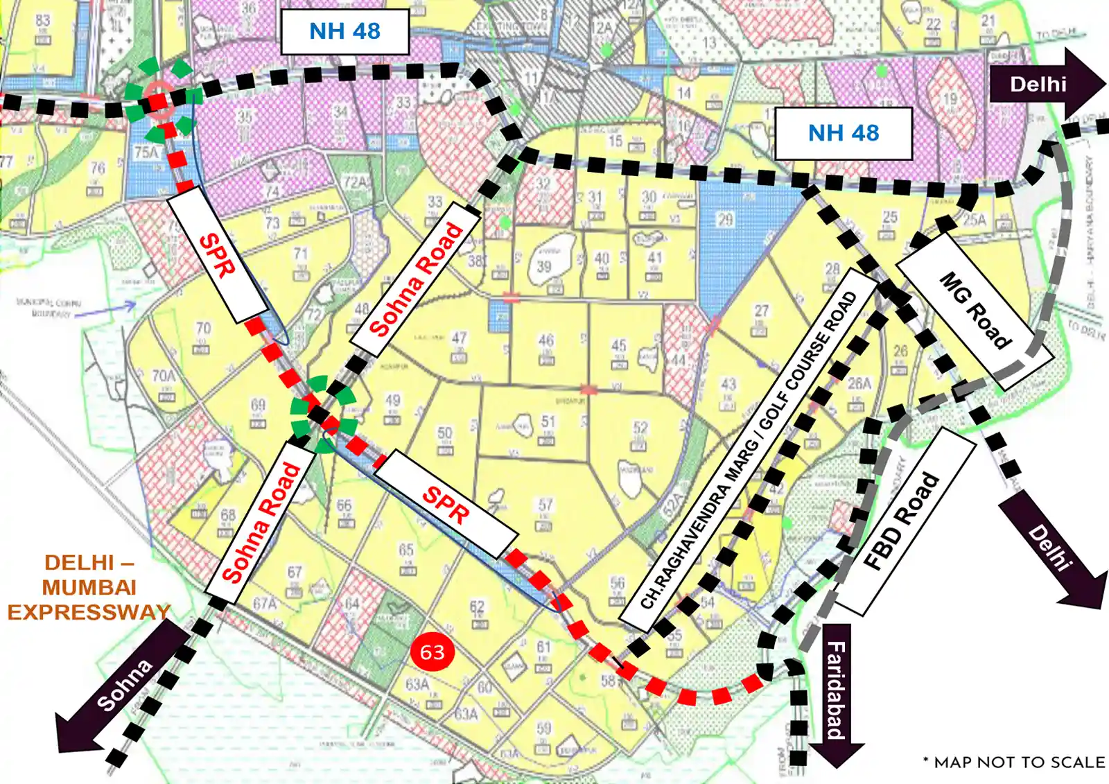 DLF The Arbour Location Map
