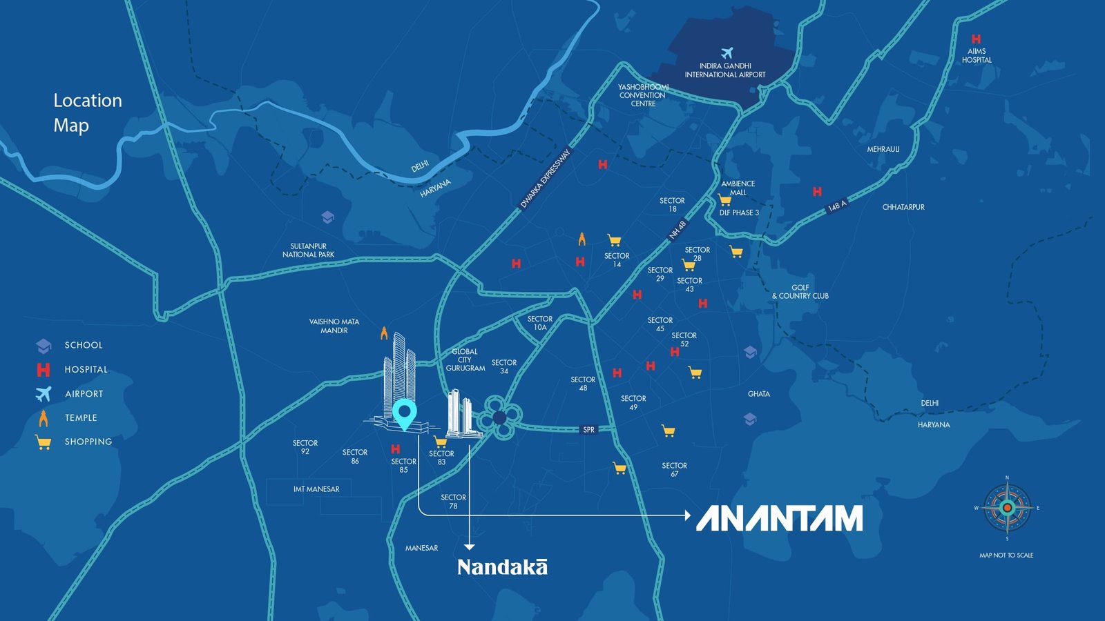 Ganga Anantam Location Map