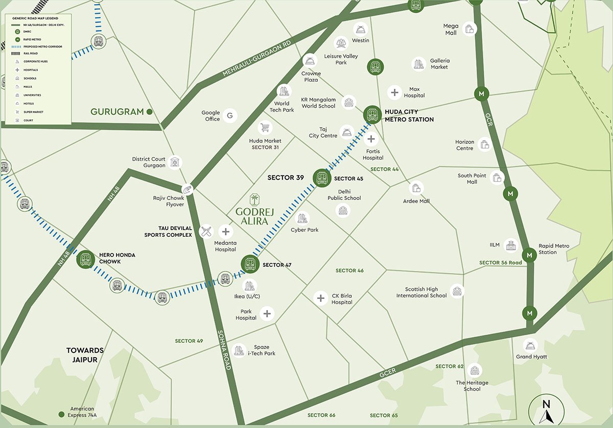 Godrej Alira Location Map